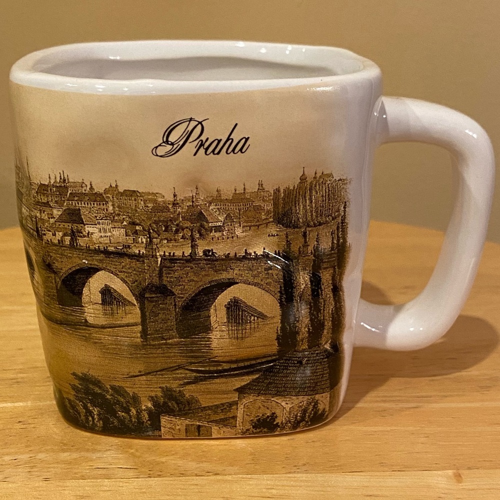 Praha square coffee mug, Czech Republic 1973.